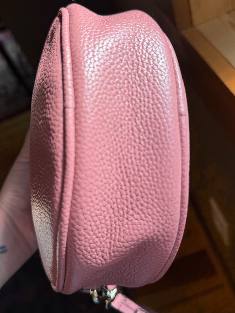 Michael Kors Pink Pebbled Leather Round Canteen Crossbody Bag- Like New! - Picture 7 of 12